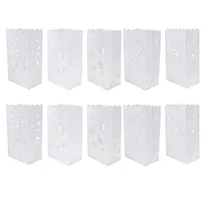 IVELECT 10Pack Luminary Paper Candle Tea Light Lantern Bags Wedding Party Decoration
