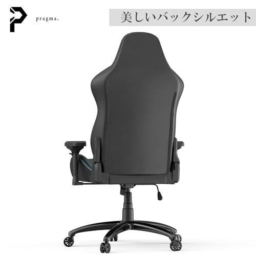 【Pragma. 】ゲーミングチェア 座面極厚ウレタン オフィスチェア パソコンチェア デスクチェア 180度リクライニング 4Dアームレスト 調節可能腰クッション 耐荷重200kg (ライムグリーン) [2]