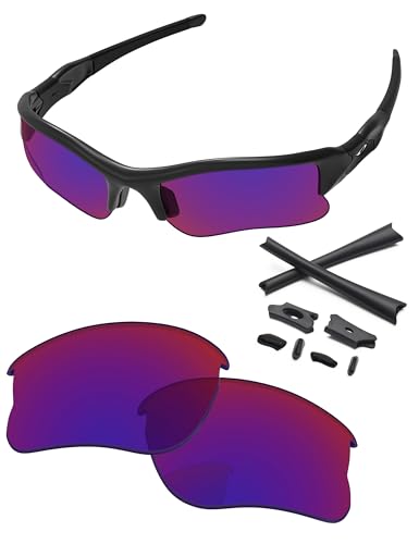 Image of Replacement Lenses & Rubber Kits for Oakley Flak Jacket XLJ OO9009 63mm - Precision Fit, UV Block, Impact Resistant