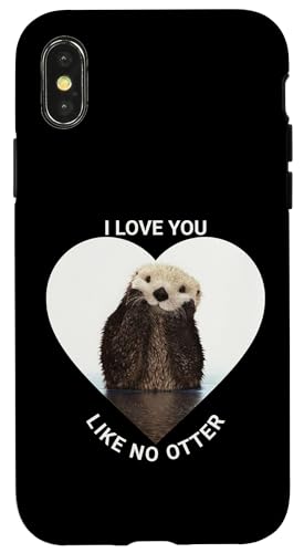 �n�[�g Seaotter I love you like no Otter �X�}�z�P�[�X iPhone X/XS �p