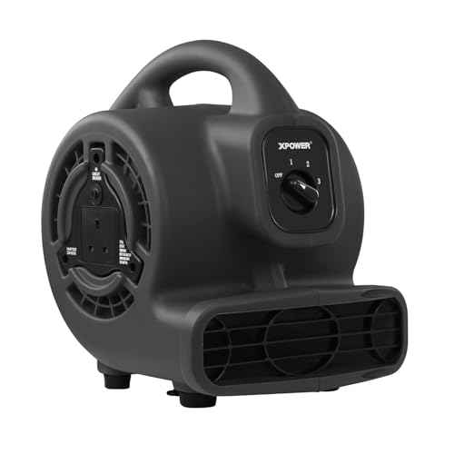 XPower Mighty Centrifugal Air Mover, Carpet Dryer, Floor Fan, Blower, Stackable, Daisy Chain, for...