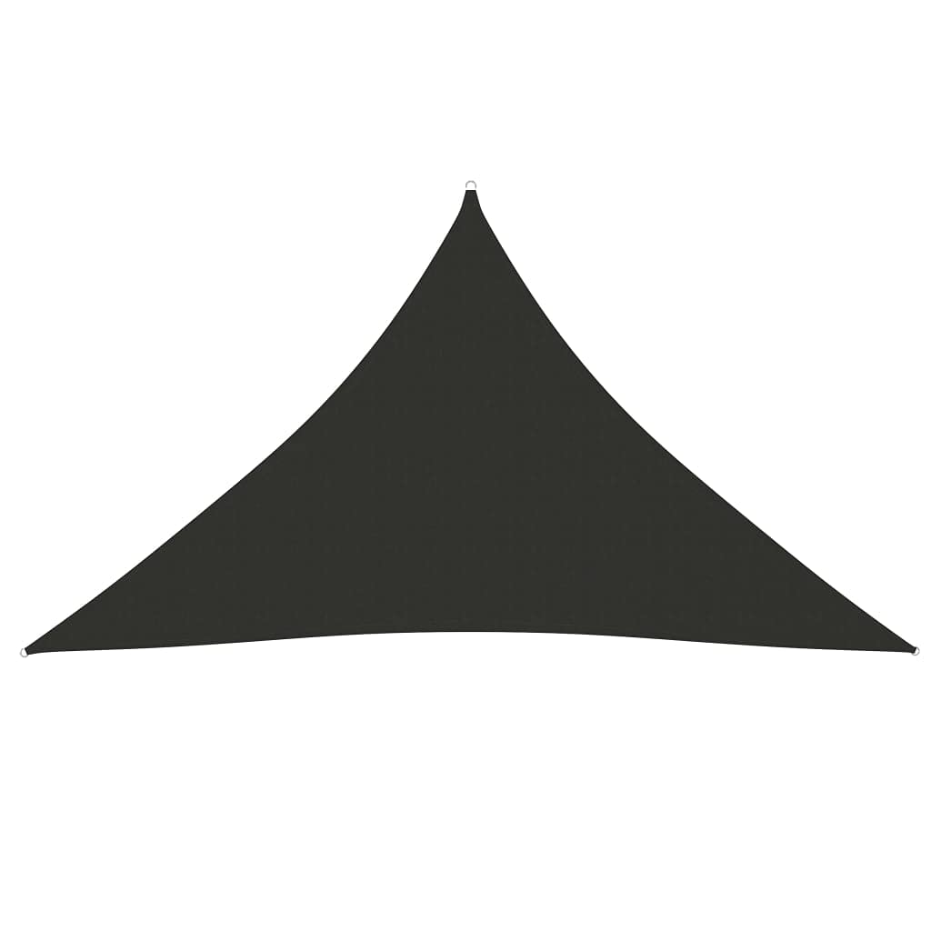 Voile d'Ombrage Triangulaire 2,5 x 2,5 x 3,5 m en Tissu Oxford Anthracite, Toile pour Jardin Terrasse Balcon et Espace Extérieur avec Cordes et Fixations en Acier Inoxydable