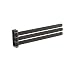 WYFX Portasciugamani Doppio portasciugamani Girevole Nero, portasciugamani da Parete in Acciaio Inox da Cucina con 3 Supporti girevoli