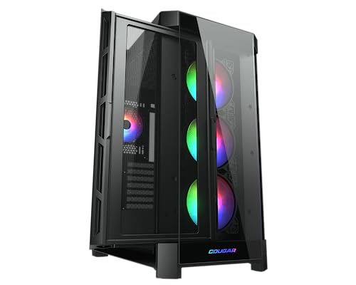 DUOFACE PRO RGB Mid Tower PC Case con 2 pannelli frontali separati Mesh e vetro e ventilatori RGB (Black) - Mouse gaming - Immagine 1