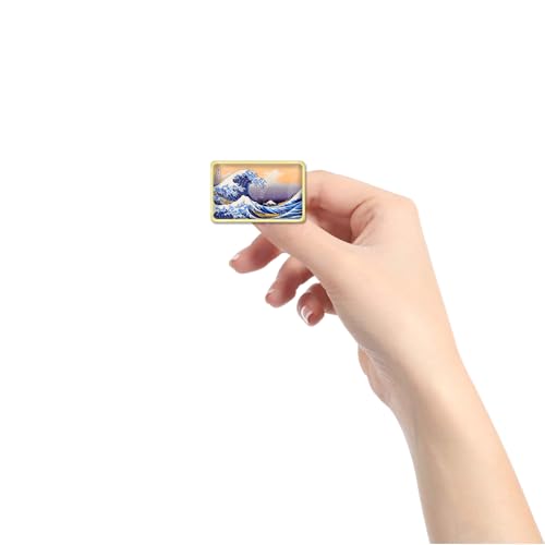 Image of 10 /20 /50 /100 Pack The Great Wave off Kanagawa Enamel Lapel Pins Badge World Famous Oil Paintings Series Brooch Sea Artwork Gifts for Women Men souvenir