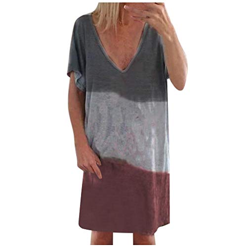 Review ANJUNIE Women's Plus Size Spaghetti Strap Dress Daisy Summer Tie-Dye Sundress V-Neck Loose Dr...