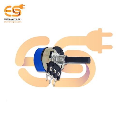 Image of Electronic Spices Combo of 10K 3 Pin Round Shaft Potentiometer with in Built on /off switch Volume Pot 10K with Knob (Pack of 4)