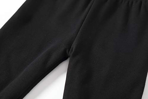 IRELIA Winter Girls Cotton Fleece Lined Leggings Pants Dy Black S - image 4