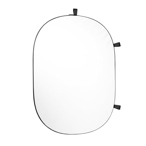 Walimex pro Falthintergrund Weiß 150 x 200 cm mit Transporttasche, weißer Fotohintergrund mit Befestigungsschlaufe, Hintergrund Transportgröße Ø ca....