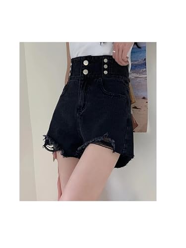 Jean rétro élégant taille haute en version short droit fluide - 3
