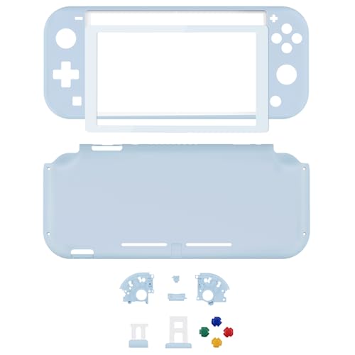 Image of eXtremeRate Sky Blue DIY Replacement Shell for Nintendo Switch Lite, NSL Handheld Controller Housing w /Screen Protector, Custom Case Cover for Nintendo Switch Lite