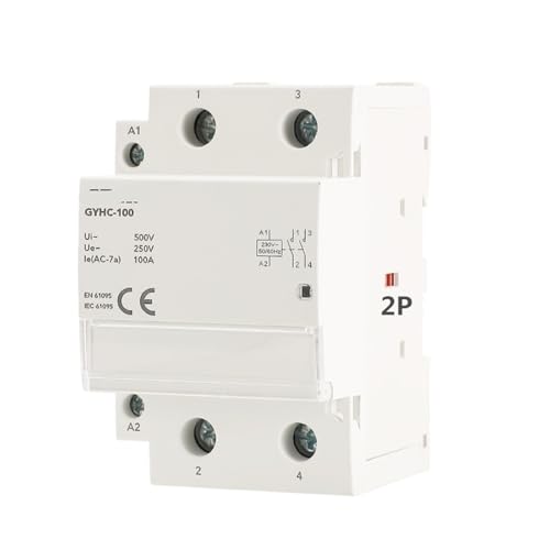 Contacteur modulaire 100A haute performance 2P 230VAC 2NO rail Din
