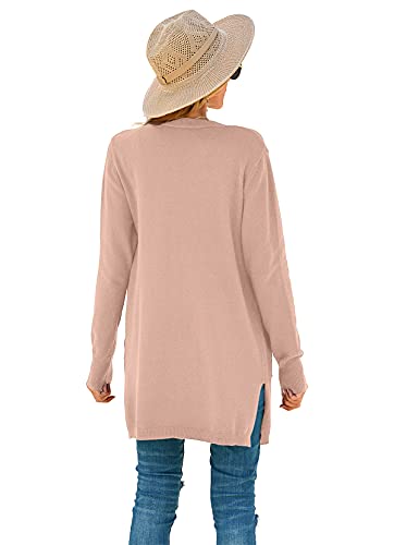 Image of TASAMO Cardigan Sweaters for Women Long Sleeve Open Front Casual Knit Fall Coat Oversized Soft Outwear with Pockets
