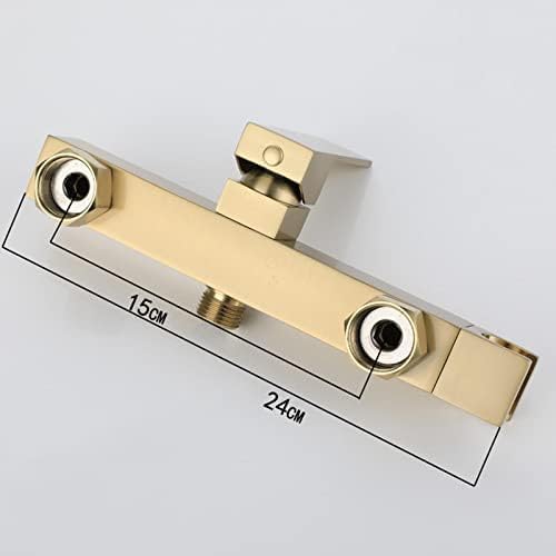 Kit de rociador de bidé acabado oro cepillado grifo de pared 3