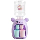 LUOZZY Kids Water Dispenser Toy Mini Water Dispenser Model Cartoon Animal Water Machine Mini Water Toy for Kids, Purple