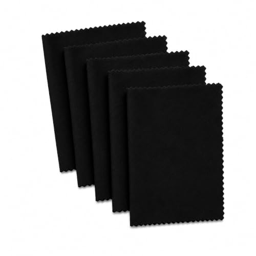 Ultra Soft Microfiber Cleaning Cloth Pack of 5 | Premium Black Li...