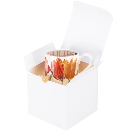 UnicoPak 10 Pack 5x5x5 Gift Boxes Sturdy Small White Gift Boxes for Presents Ornaments Candles Mugs Easy Pop-up Assembly Ideal for Birthday Christmas Party Business