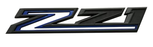 Image of 2 Pack 2019-2025 Z71 Emblem Decals Side Badges Compatible with Silverado Z71 Parts 84632695 (Black Blue)