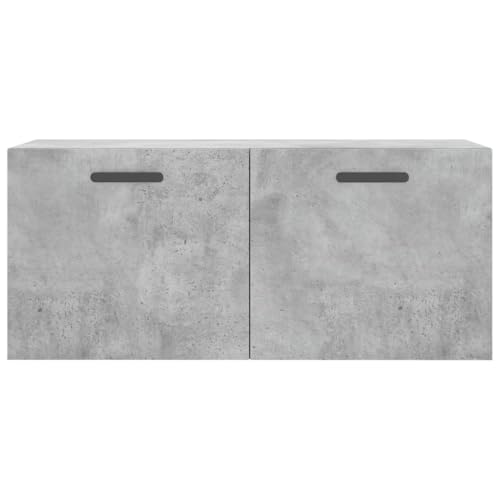 Armoire murale design gris béton meuble suspendu chic 80 cm en bois robuste - 6