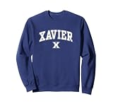 Elite Authentics Xavier Musketeers Arch Over Navy Officially Licensed Sweatshirt
