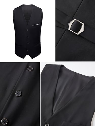 Men's Suit 3-Piece Shawl Lapel Tuxedo Set | Floral Jacquard Blazer Jacket, Slim Fit Vest & Pants for Wedding Prom4