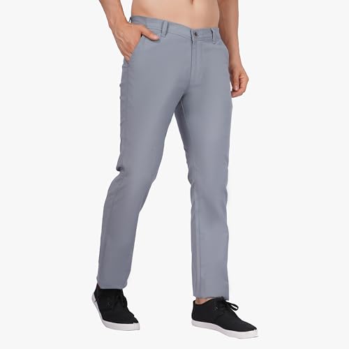 Image of Men's Regular Fit Linen Trousers | Slim Fit Lightweight Casual Pants | Stylish Dress Pants for Office or Travel | Premium Luxury Linen Trouser Pant with Breathable Comfort
