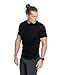 Woolly Clothing Men's Merino Short Sleeve Crew Neck - Moisture Wicking, Anti-Odor, Casual Athletic wear L BLK