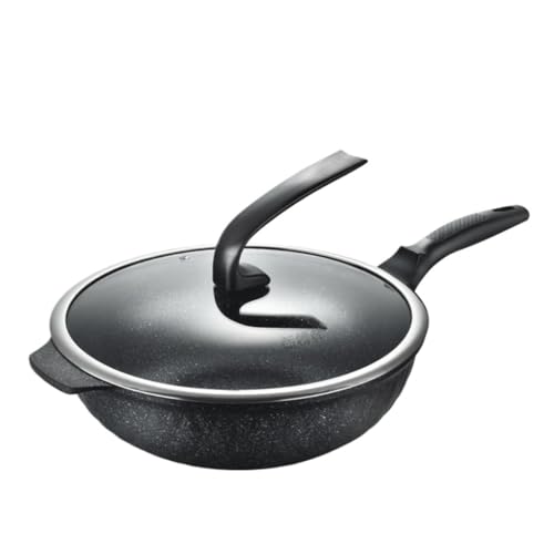 Wok antiadherente de aluminio con base plana 32 cm miniatura 1