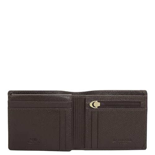 Image of Da Milano RFID Protected Leather Wallet for Men - Brown - Genuine Leather Bifold Wallet with 6 Card Slots, 2 Compartments & Slim Design