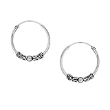Pendientes aro en plata de ley .925.