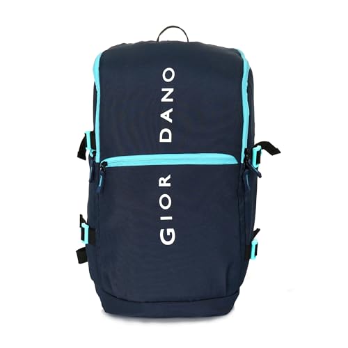 Image of Giordano Unisex 20L Large Durable Polyester 15.6-inch Laptop Backpack | Padded Bag with Multiple Pockets & Trolley Sleeve | Perfect for Travel, Work & College