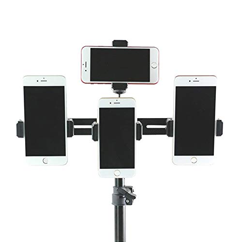 Soporte de triple cabeza para trípode 1/4 zapata luz flash micrófono cámara réflex digital 7