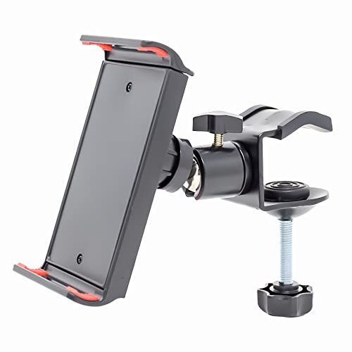 ドリームスポット 小型タブレット スマホ用ホルダー 強力クリップ クランプスタンド 三脚スタンド パイプクランプ