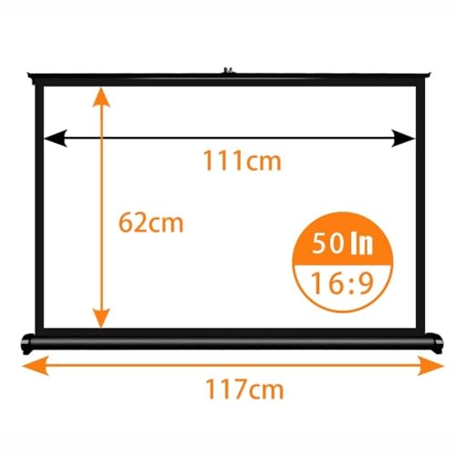 Pantalla Retráctil Portátil 50 Inch 16:9 para Proyector miniatura 7