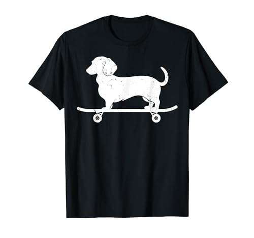 Cute Dachshund On A Skateboard & Dogs Lover Parents Camiseta