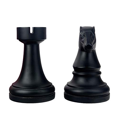 Jinhuoba JHB-SD Decorative Bookends Chess Bookends, Black Book Ends Heavy Book Supports, Unique Bookends Decor For Office Home Desk Bookrack thumb #2