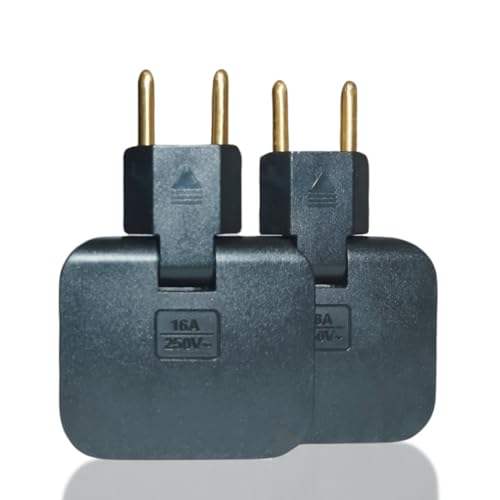 Pack de 2) Ladrón Enchufes Plano 3 en 1 – Enchufe Múltiple con Cabezal Giratorio 180° para Espacios Reducidos – Adaptador Compacto, Ideal para Hogar y Oficina– Regleta sin Cable para Ahorrar Espacio