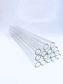 LC GLASS 12 Inch Long PYREX GLASS TUBES 6 Pieces 12mm OD 8mm ID 2 Wall