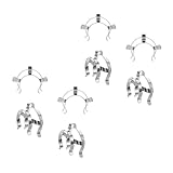 MOTHNUR 8pcs Stainless Steel Laboratory Glass Taper Clamps Kit, Metal for Lab Beaker and Flask Fixing, Industrial Grade Stainless Steel for Scientific Use