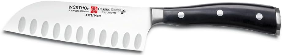 Wusthof Classic Ikon 5-Inch Santoku, Hollow Edge, Creme