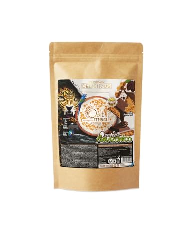 iO.GENIX - OATMEAL | Harina de Avena | 1kg | 100% Avena Integral | Fuente de Proteína | Bajo Contenido en Azúcares (Chocolate Amazónico)