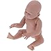 Kit Bambole Reborn, 48cm/19in Parti di Stampo Bambola Realistiche Non Verniciate con Copertura Completa Occhio in Silicone Morbido Alta Simulazione Lavabile Set Fai da Te per Mamma Bambino