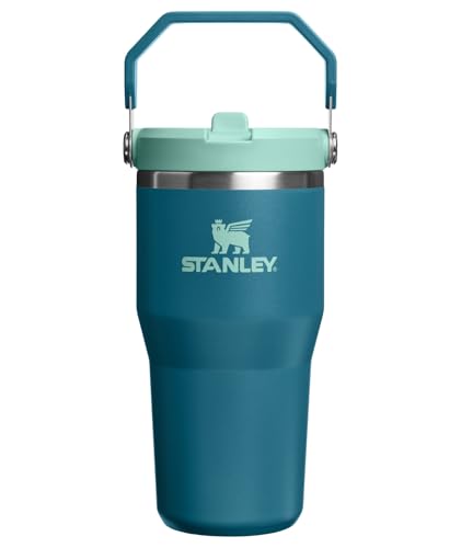 STANLEY IceFlow 2.0 Flip Straw Tumbler with Handle 30 oz | Twist On Lid and Flip Up Straw | Leak Resistant Water Bottle | Insulated Stainless Steel | BPA-Free | Coastal Teal