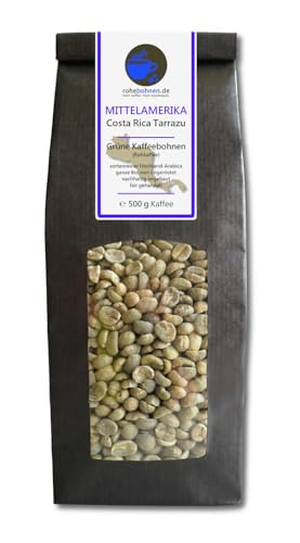 Café verde - Café verde de montaña Costa Rica Tarrazu (café verde en granos 500g) - Certificado GMP