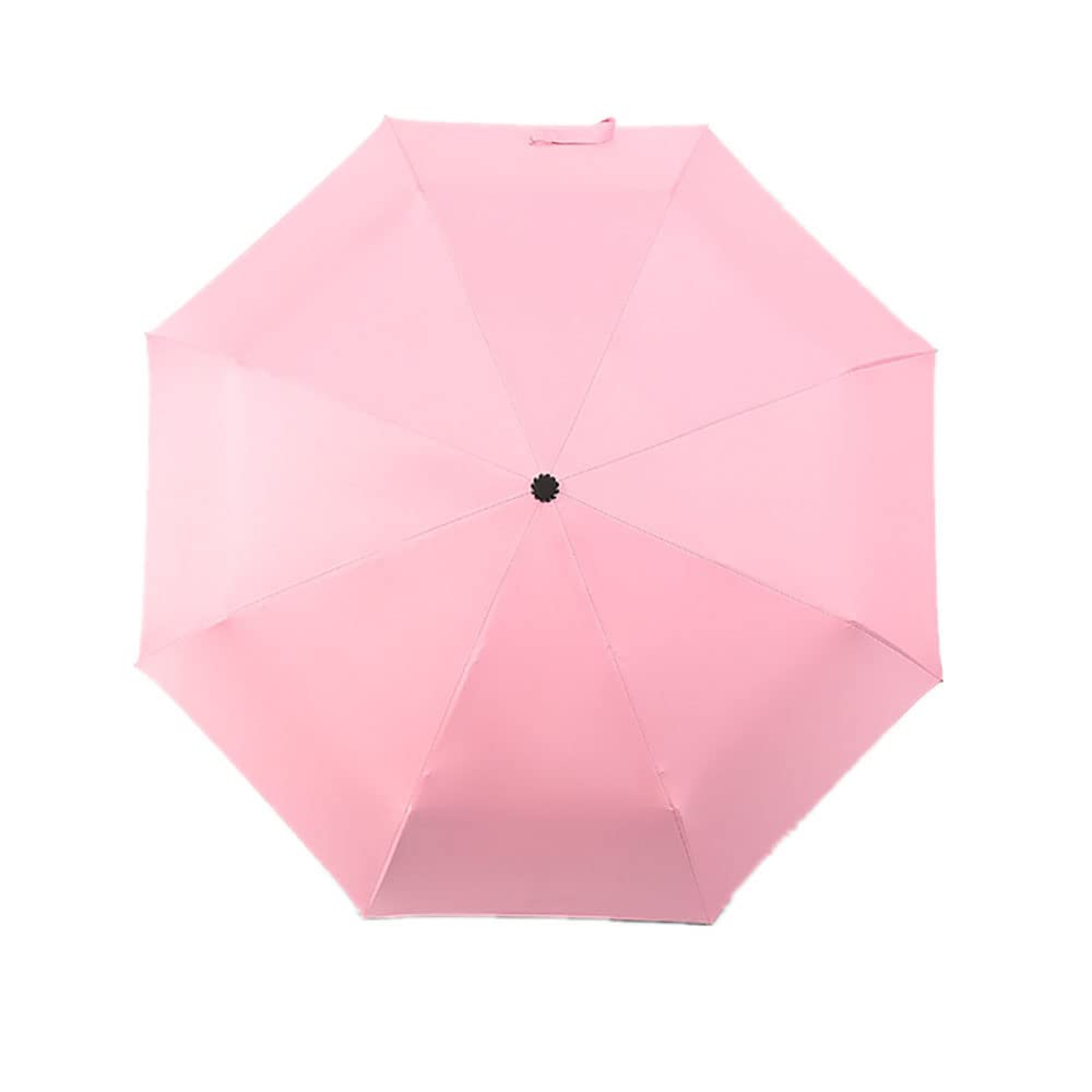Parapluie pliable automatique rose résistant au vent et léger