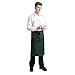 Whites Chefs Clothing BB386 Polycotton zwykły fartuch bistro, 700 mm x 1000 mm, zielony