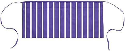 DALIX Waist Aprons Commercial Restaurant Home Bib Spun Poly Cotton Kitchen Pinstripe Purple