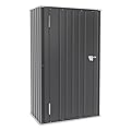 Greesum 55'' Metal Storage Shed, 22 Cuft Storaged Cabinet with Lockable Door, Vertical Tool Organization Cabinets Without Shelves, for Home, Backyard, Patio, Garage, Lawn, Black