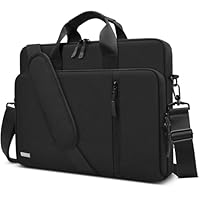 TECOOL 15,6 16 Pouces Sacoche Ordinateur Portable, 360°Protection Imperméable Housse Sac à Bandoulière pour 15,6-16 Pouces Acer ASUS Dell HP Lenovo Laptop, MacBook Pro 16 M1 M2 M3 M4, Noir