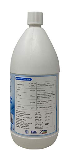 HYPOCHLOROUS ACID: DRDO recommended & EPA approved Eco friendly disinfectant | Safe for Skin (1ltr)